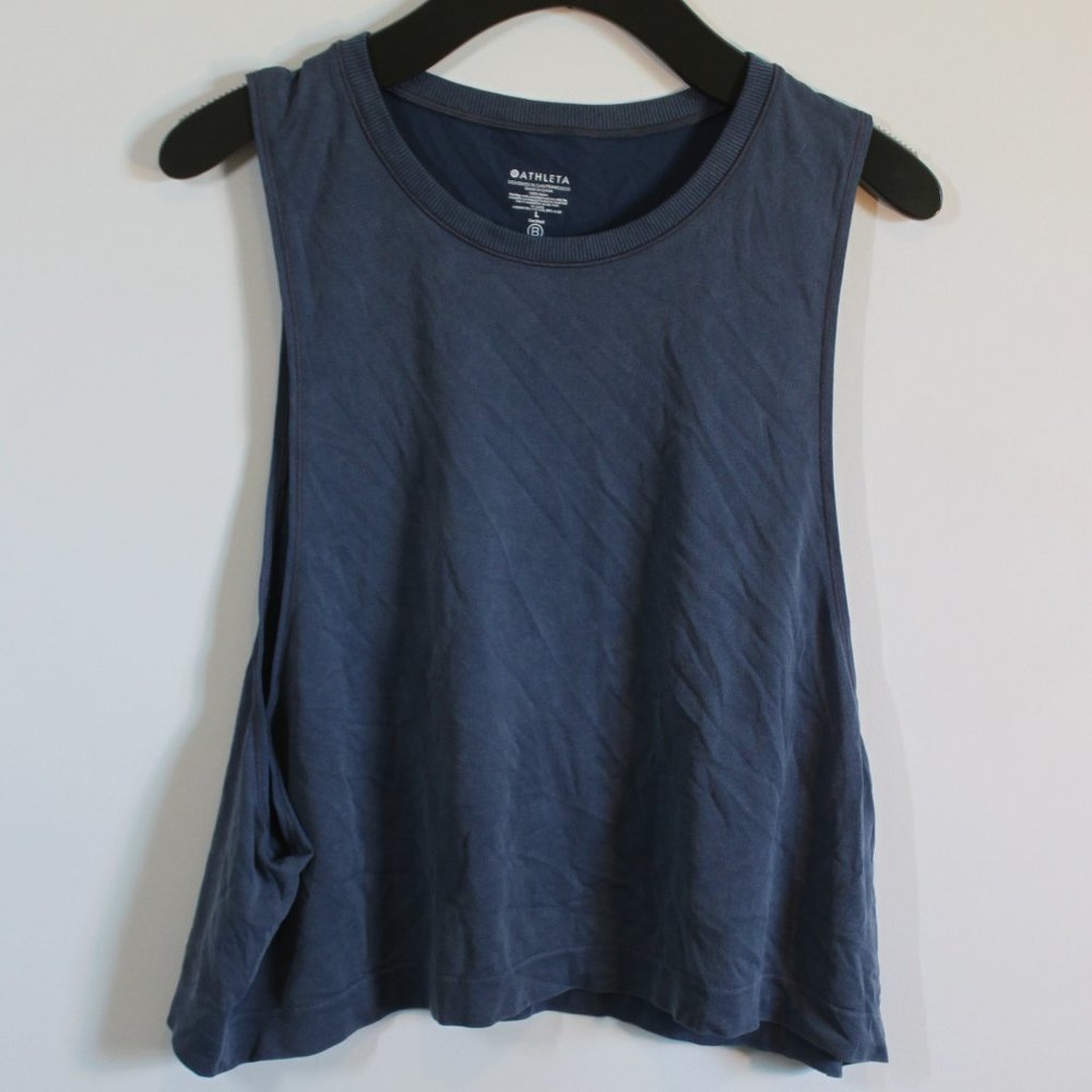 Athleta | Blue Crop Top